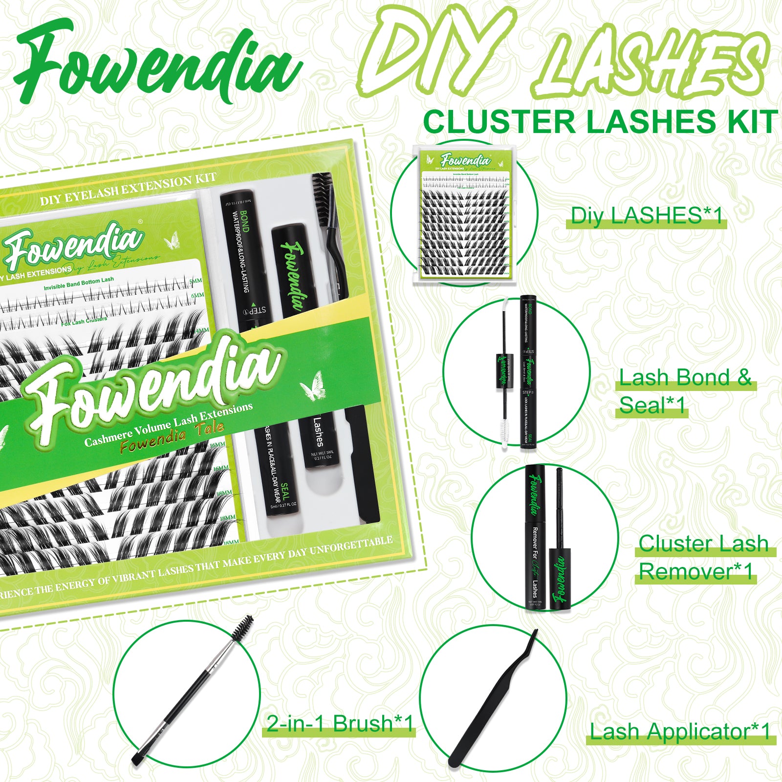 Fowendia™ Fairy Foxy Style Cluster Lashes Kit - Fowendia