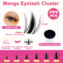 Fowendia™ Signature Manga Style Cluster Lashes Kit - Fowendia