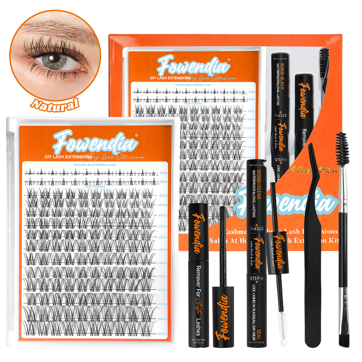 Fowendia™ Natural Style Cluster Lashes Kit - Fowendia