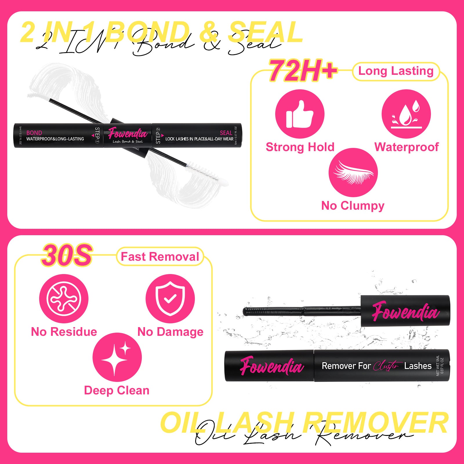 Fowendia™ 3D Fluffy Volumen-Stil Cluster Lashes Kit