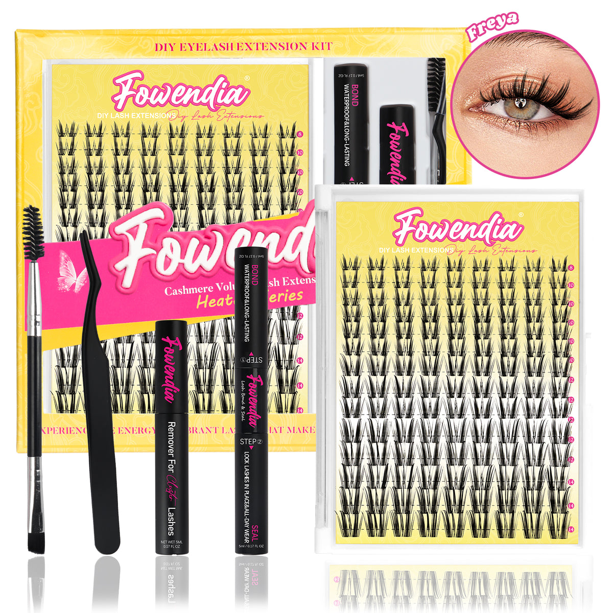Kit de pestañas postizas con forma de orejas de gato de Fowendia™