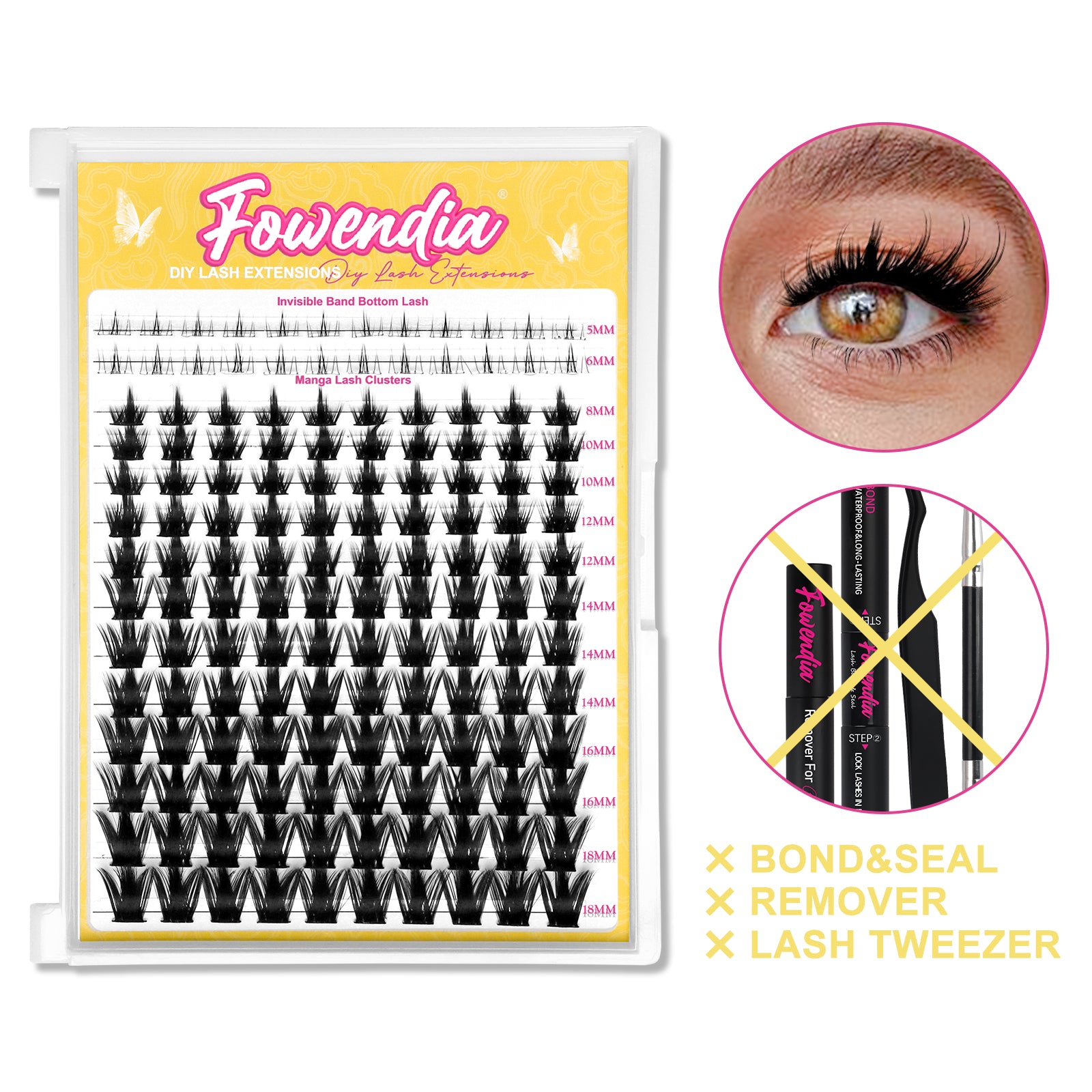 Fowendia™ Manga Style Cluster Lashes Kit - Fowendia